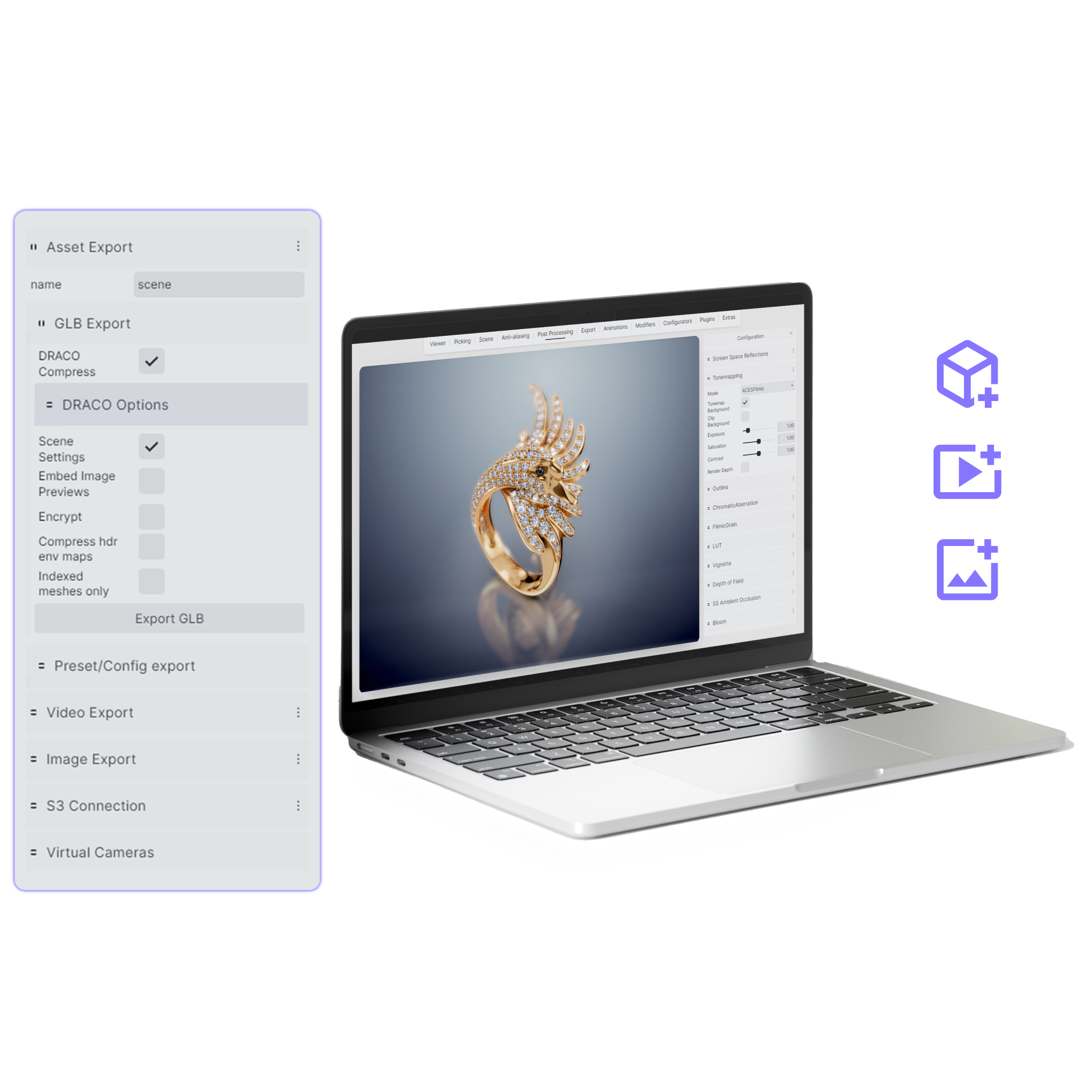 Flexible export and sharing options